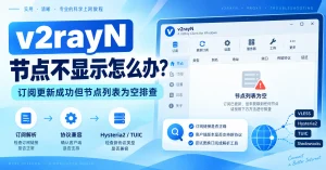 v2rayN节点不显示怎么办？2026订阅更新成功但节点列表为空、Hysteria2与TUIC节点缺失排查